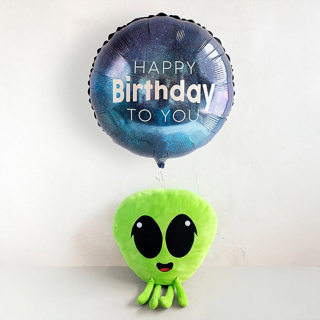 Alien de Peluche con Globo Cumpleaños 20853