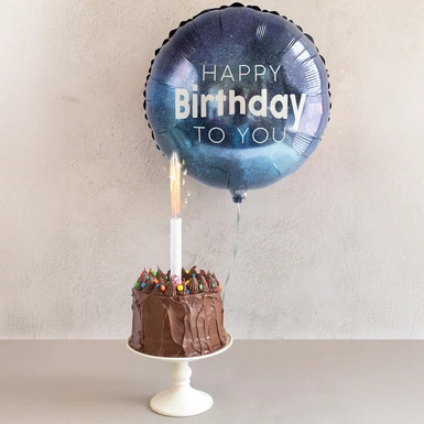 Pastel Cumpleaños Chocolate La Divinata con Globo 21040