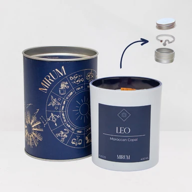 Vela con Anillo Signo Leo Mirum 400 ml 21124