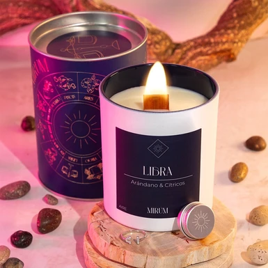 Vela con Anillo Signo Libra Mirum 400 ml 21126