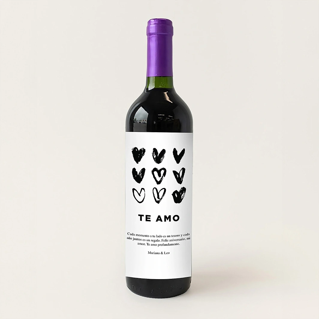 Personaliza Vino concha y toro con etiqueta "Te amo" 21141