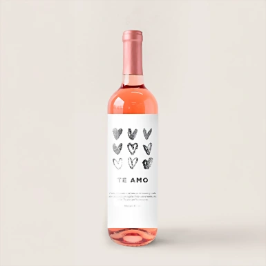 Personaliza Vino Beringer con etiqueta "Te amo" 21168-P