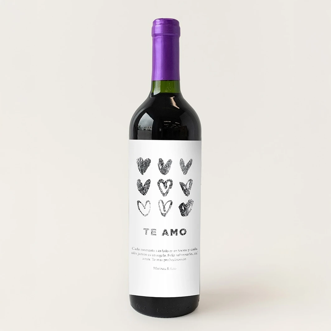 Personaliza Vino concha y toro con etiqueta "Te amo" 21172-P