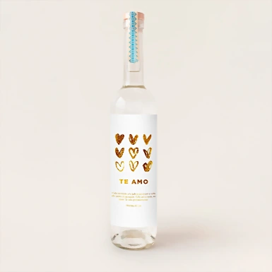 Personaliza Mezcal 400 conejos con etiqueta "Te amo" 21183-P
