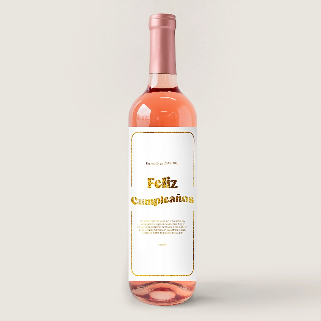 Personaliza Vino Beringer con etiqueta "Feliz cumpleaños" 21195-P