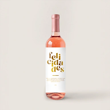 Personaliza Vino Beringer con etiqueta "Felicidades" 21198-P
