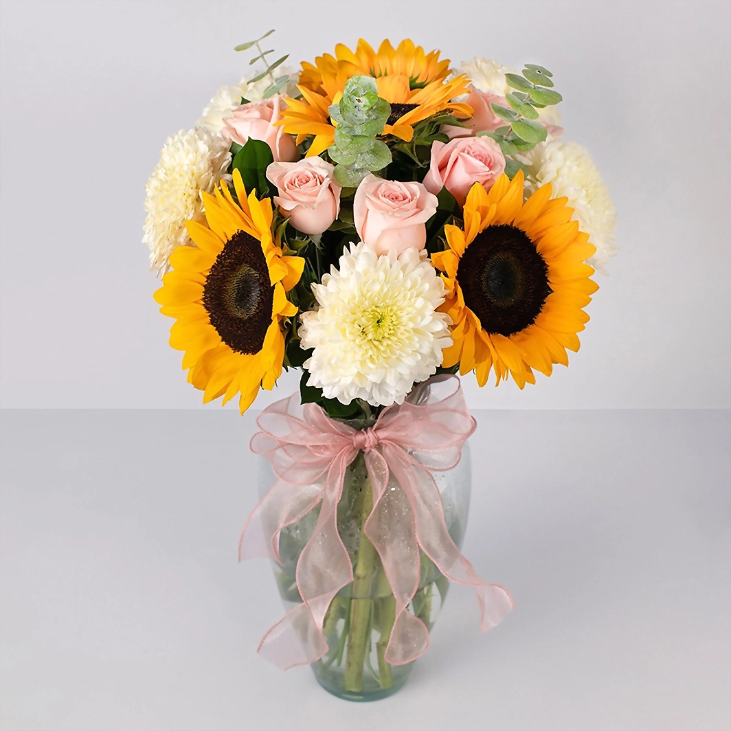 Arreglo de Rosas y Girasoles 21211