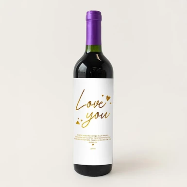 Personaliza Vino concha y toro con etiqueta  "Love you" 21212-P