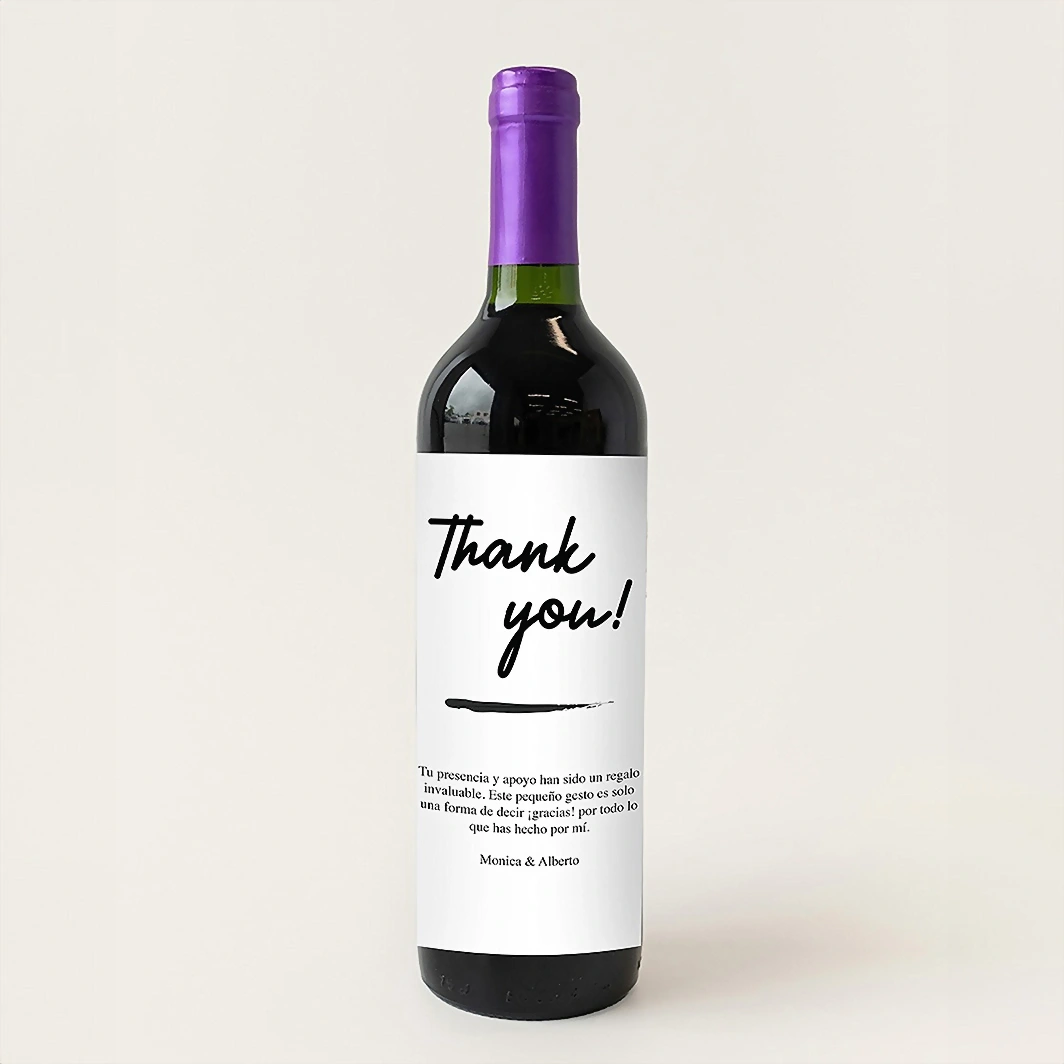Personaliza Vino Concha y Toro con etiqueta "Thank you" 21215-P