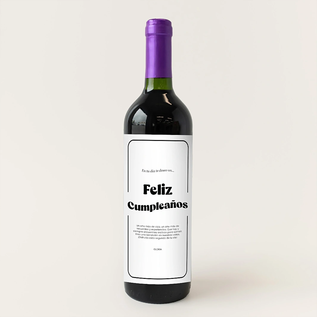 Personaliza Vino concha y toro con etiqueta "Feliz cumpleaños" 21220-P