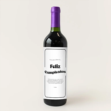 Personaliza Vino concha y toro con etiqueta "Feliz cumpleaños" 21220-P