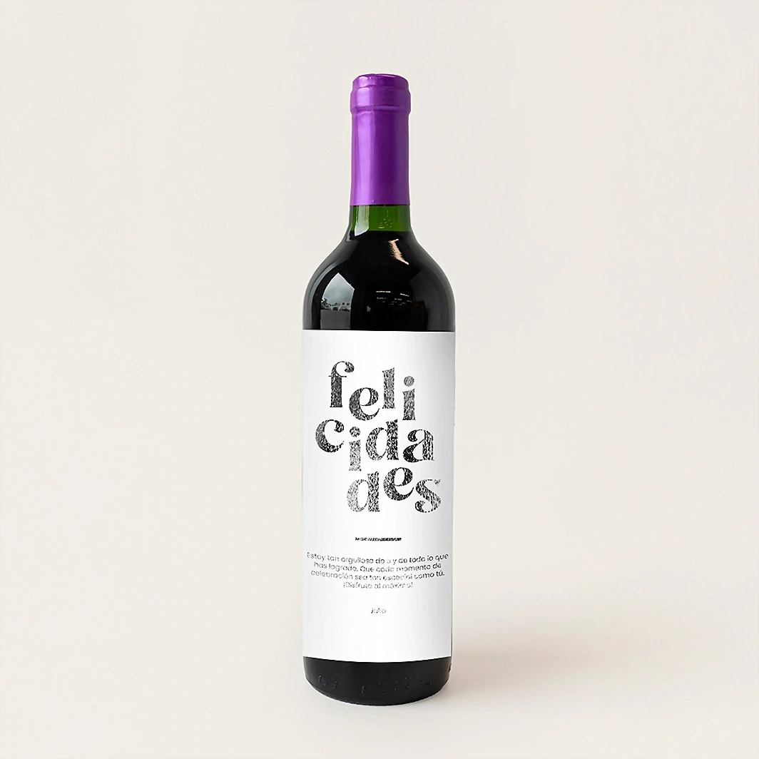 Personaliza Vino concha y toro con etiqueta "Felicidades" 21225-P