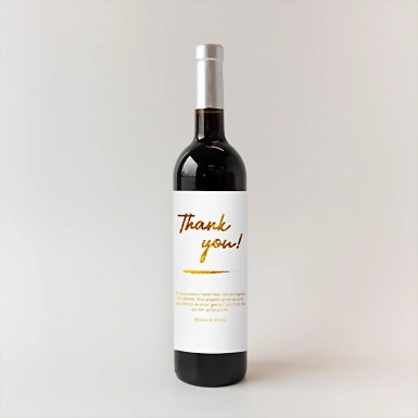Vino Personalizado Tinto con Etiqueta "Thank You" 21236-P