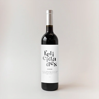 Personaliza Vino 3V con etiqueta"Felicidades" 21243-P