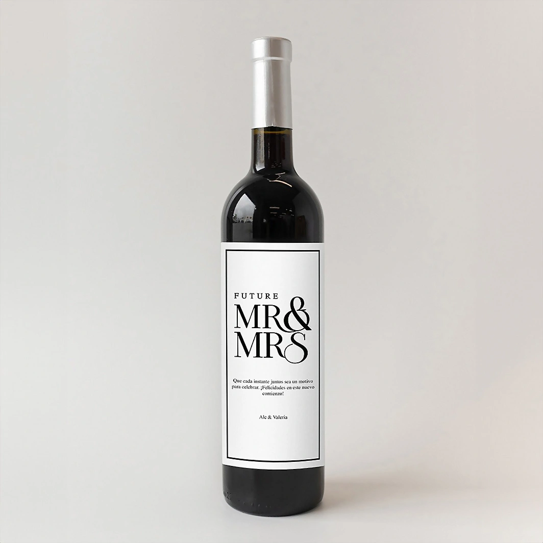 Personaliza Vino 3V con etiqueta "Mr&Mrs" 21247-P