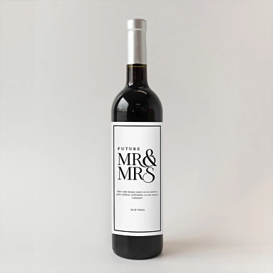 Personaliza Vino 3V con etiqueta "Mr&Mrs" 21247-P