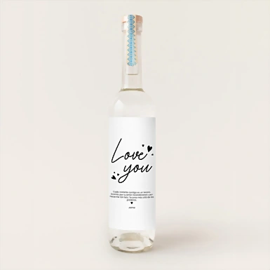 Personaliza Mezcal 400 conejos con etiqueta "Love you" 21250-P