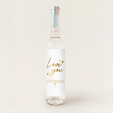 Personaliza Mezcal 400 conejos con etiqueta "Love you" 21251-P