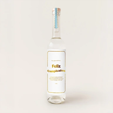 Personaliza Mezcal 400 conejos con etiqueta "Feliz cumpleaños" 21257-P