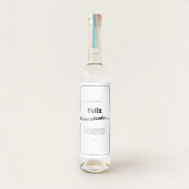 Personaliza Mezcal 400 conejos con etiqueta "Feliz cumpleaños" 21258-P