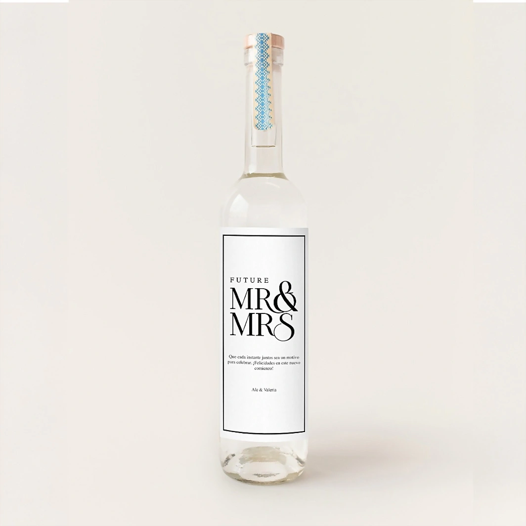 Personaliza Mezcal 400 conejos con etiqueta "Mr&Mrs" 21266-P