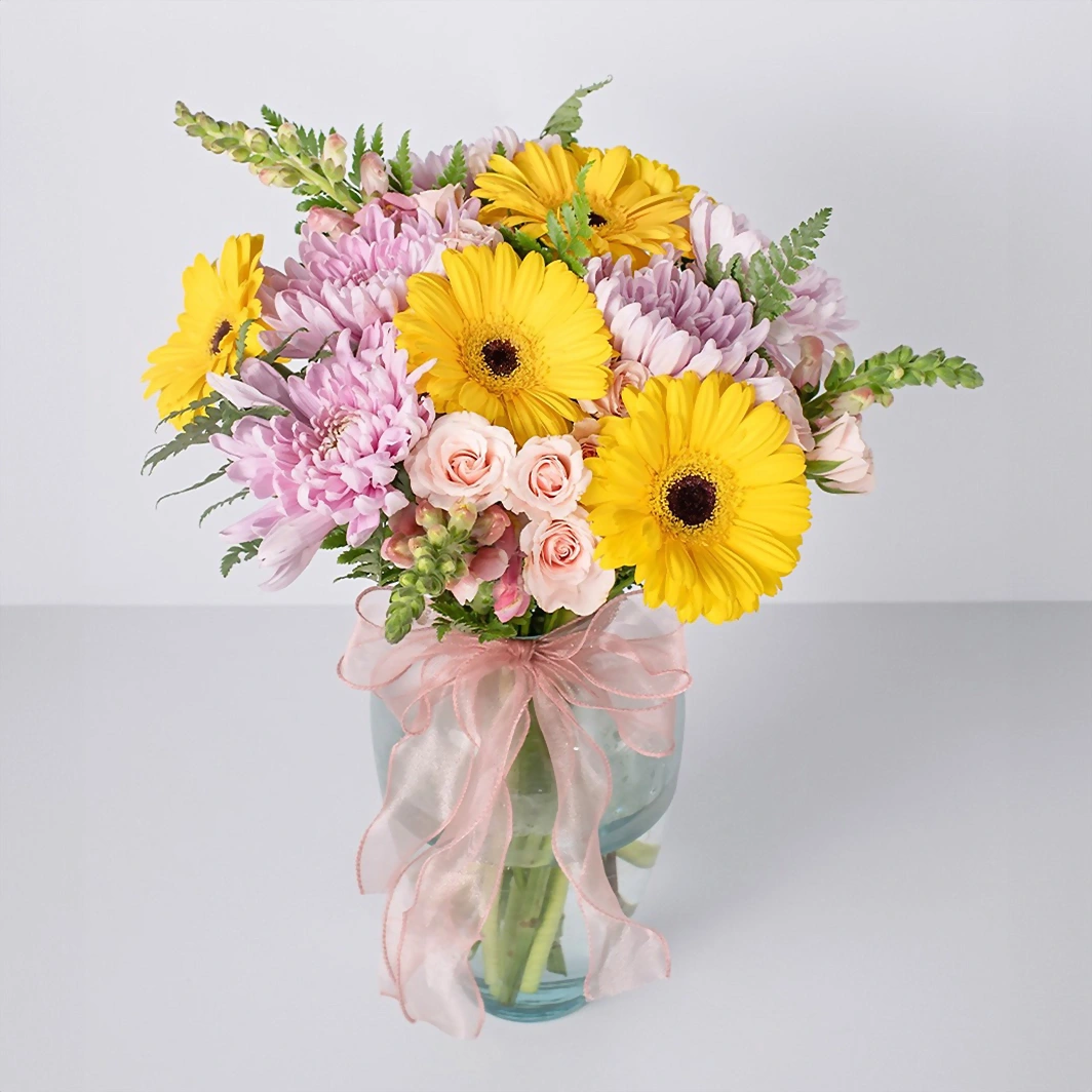 Arreglo de Gerberas Amarillas con Roxanne 21269