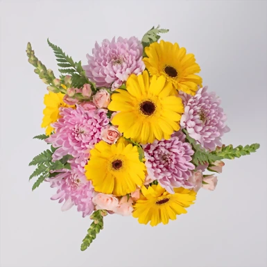 Arreglo de Gerberas Amarillas con Roxanne 21269