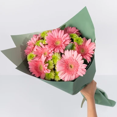 Ramo de Gerberas Rosas 21305