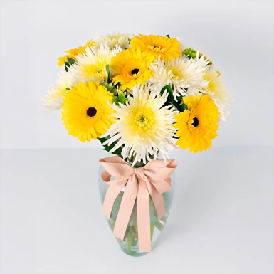 Arrangement of Yellow Gerberas with Spider 21372