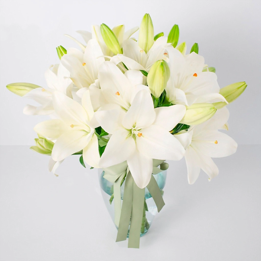 Arreglo de 10 Lilys Blancas 21373