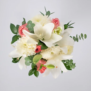 Ramo de Lilys con Rosas rosa 21380