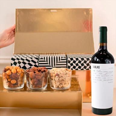 Regalo con Vino Tinto y Botanas  21426