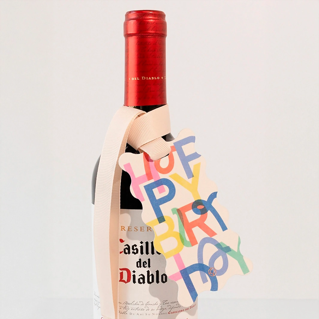 Vino con Distintivo Happy Birthday 21449