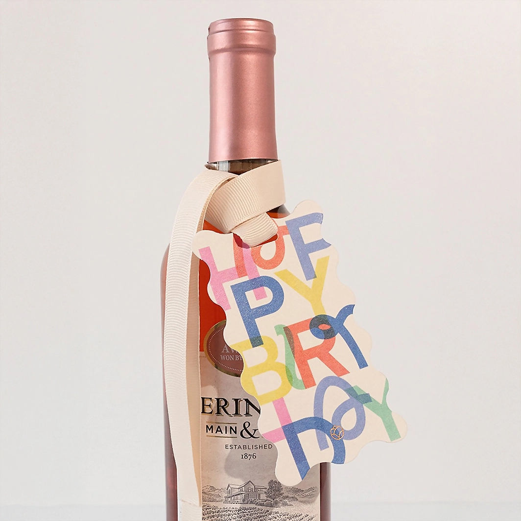 Vino con Distintivo Happy Birthday 21450