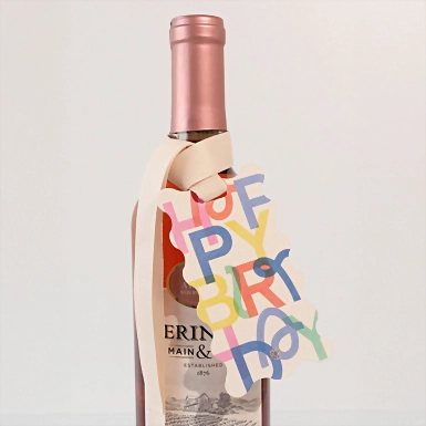 Vino con Distintivo Happy Birthday 21450