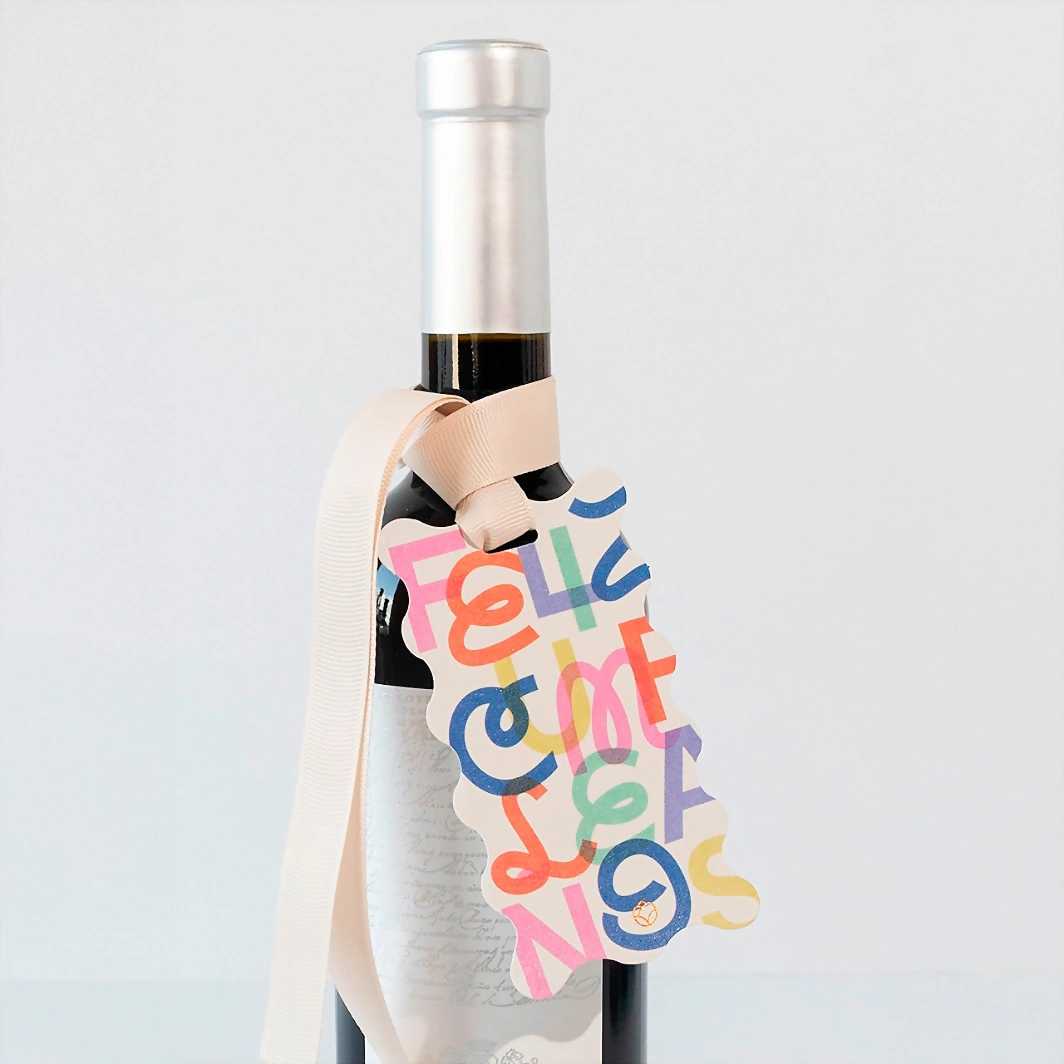 Vino con Distintivo Feliz Cumpleaños 21458