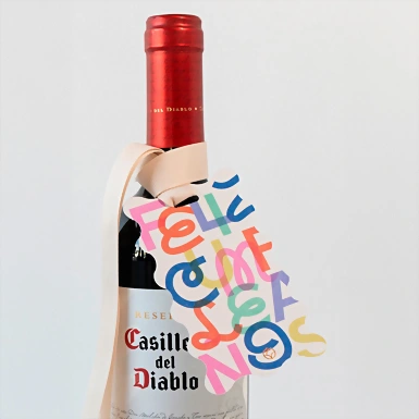 Vino con Distintivo Feliz Cumpleaños 21461