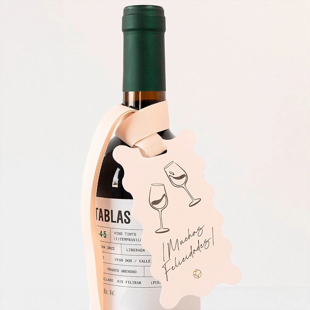 Vino con Distintivo Muchas Felicidades 21505