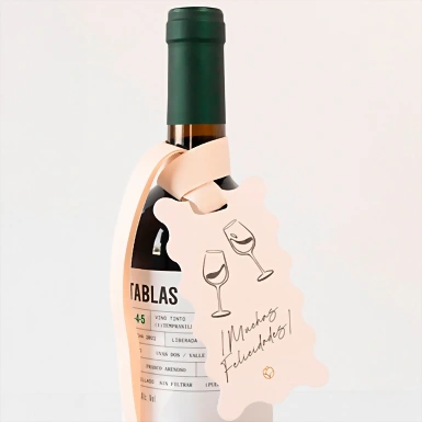 Vino con Distintivo Muchas Felicidades 21505
