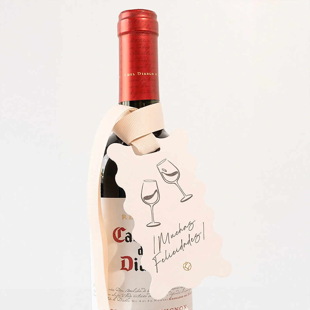 Vino con Distintivo Muchas Felicidades 21507