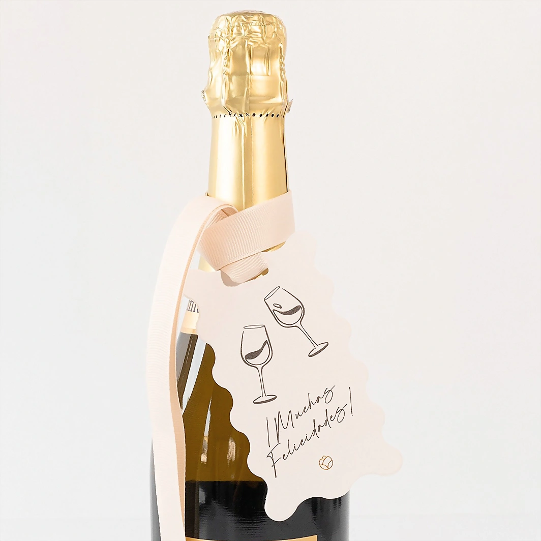 Vino con Distintivo Muchas Felicidades 21509