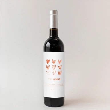 Personaliza Vino 3V con etiqueta "Te amo" 21643-P