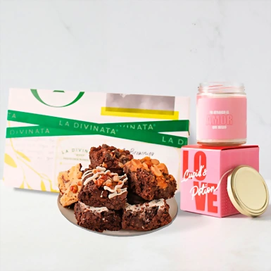 Vela Cupido con Mini Brownies La Divinata 21668