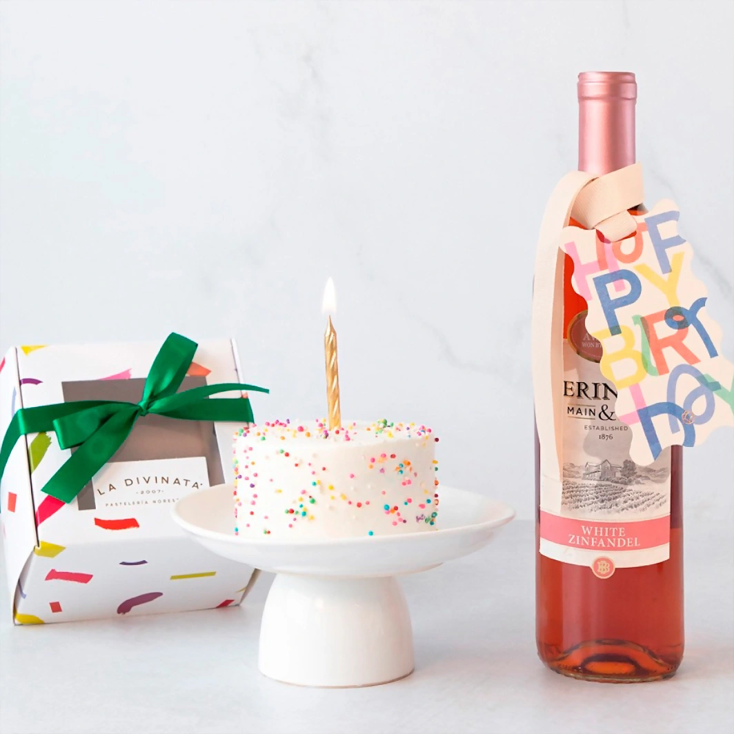 Kit Cumpleañero Pastel Vainilla La Divinata & Vino 21708