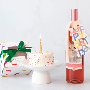 Kit Cumpleañero Pastel Vainilla La Divinata & Vino 21708