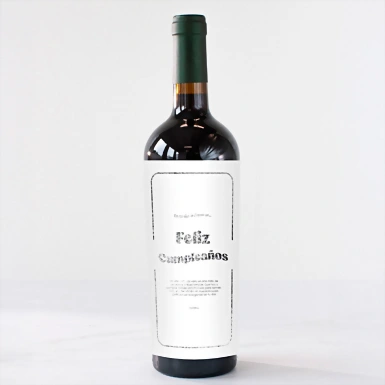 Personaliza Vino Tinto Tablas con etiqueta "Feliz cumpleaños" 21715-P