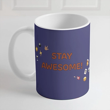 Personaliza Taza Diseño "Stay Awesome" 21742-P