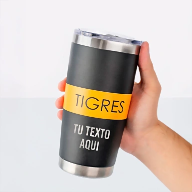 Personaliza Termo negro Tigres 21804-P