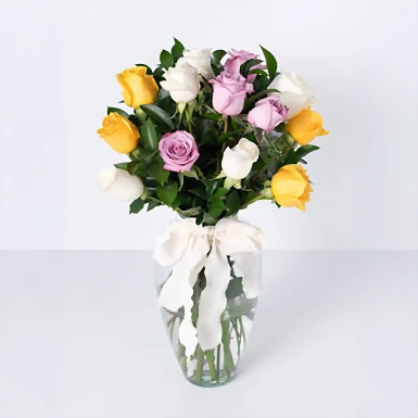 Arreglo de 12 Rosas de Colores 21871