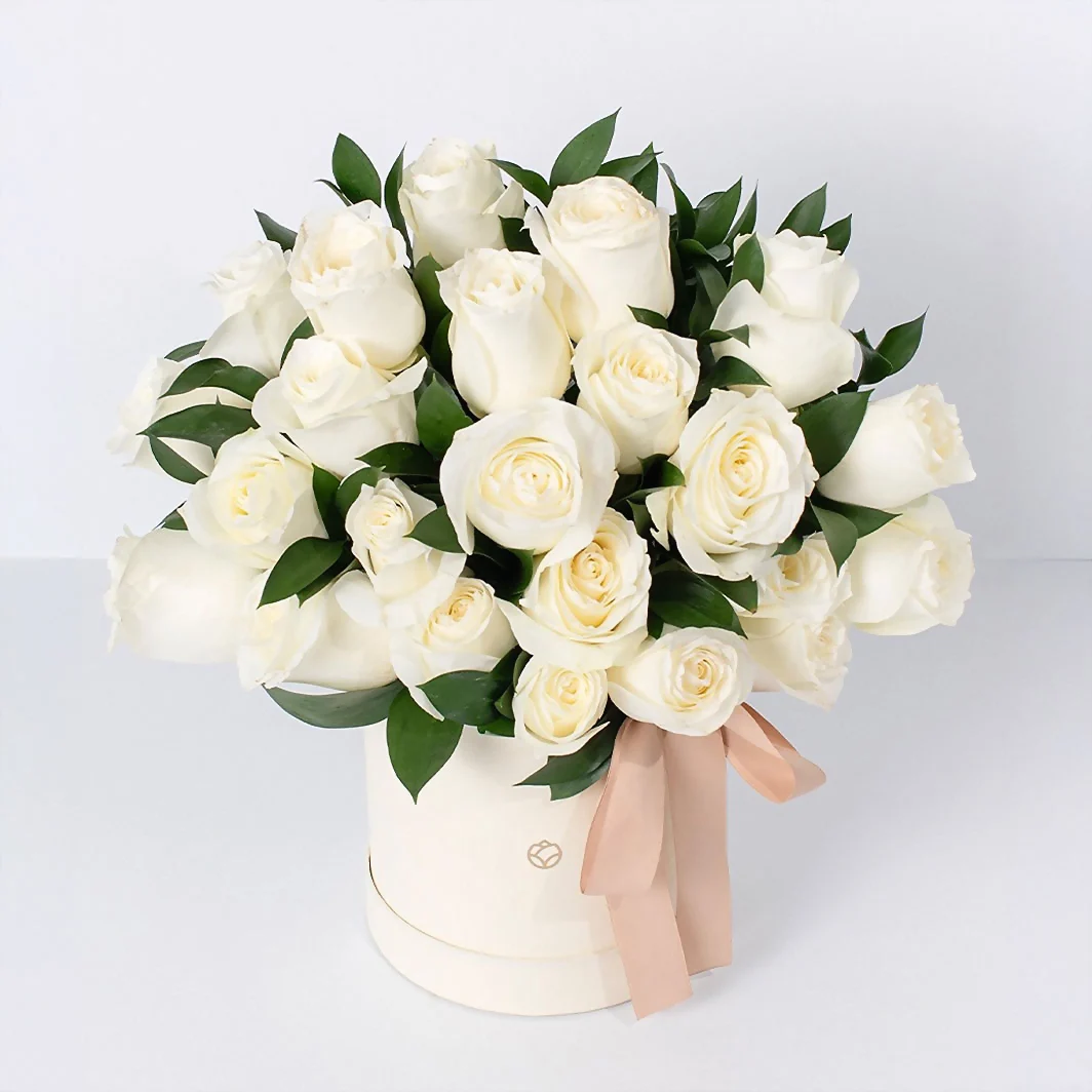 Arrangement of 24 White Roses 21873